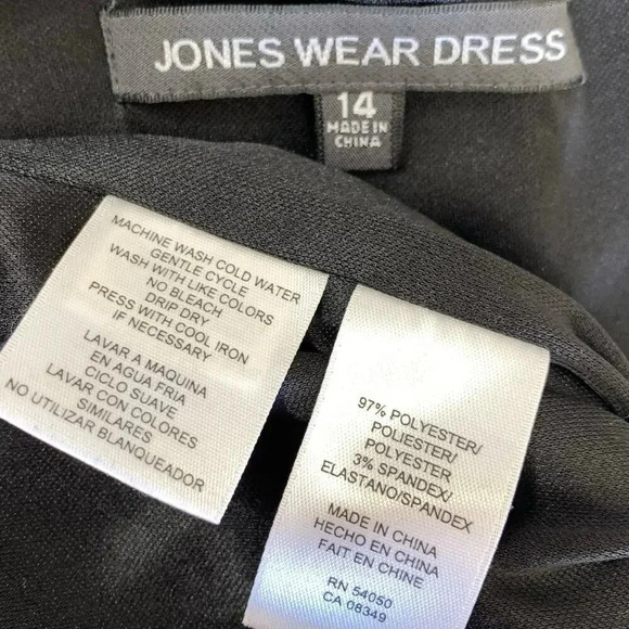 Jones Wear Vintage Casual Sleeveless Shift Dress Stretch Belt 14 Geometric Brown - Picture 16 of 16